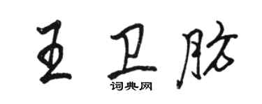駱恆光王衛肪行書個性簽名怎么寫