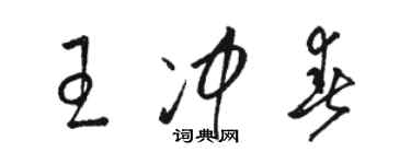 駱恆光王沖春草書個性簽名怎么寫