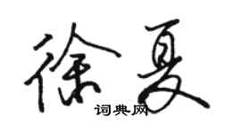 駱恆光徐夏行書個性簽名怎么寫