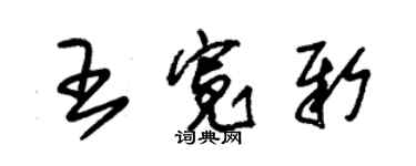 朱錫榮王寬新草書個性簽名怎么寫