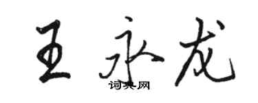 駱恆光王永龍行書個性簽名怎么寫