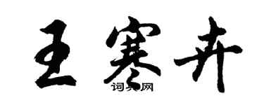 胡問遂王寒卉行書個性簽名怎么寫