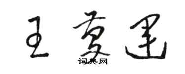 駱恆光王慶運草書個性簽名怎么寫