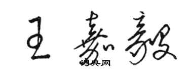 駱恆光王嘉毅草書個性簽名怎么寫