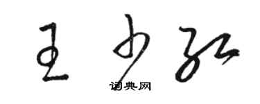 駱恆光王少紅草書個性簽名怎么寫