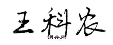 曾慶福王科農行書個性簽名怎么寫