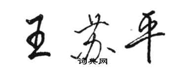 駱恆光王蘇平行書個性簽名怎么寫