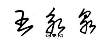 朱錫榮王永泉草書個性簽名怎么寫