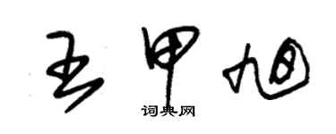 朱錫榮王甲旭草書個性簽名怎么寫