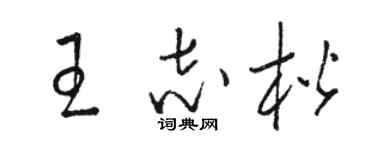 駱恆光王志楷草書個性簽名怎么寫