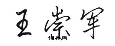 駱恆光王崇軍行書個性簽名怎么寫