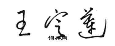 駱恆光王定蓮草書個性簽名怎么寫