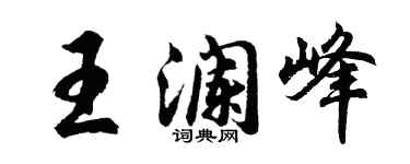 胡問遂王瀾峰行書個性簽名怎么寫