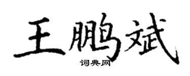 丁謙王鵬斌楷書個性簽名怎么寫