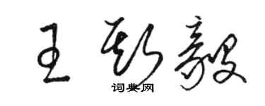 駱恆光王斯毅草書個性簽名怎么寫