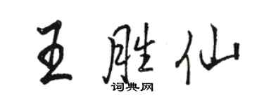 駱恆光王勝仙行書個性簽名怎么寫