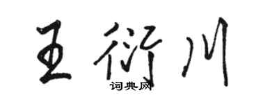 駱恆光王衍川行書個性簽名怎么寫