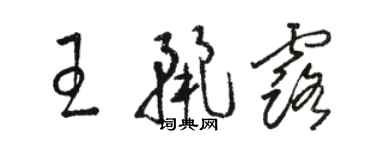 駱恆光王麗露草書個性簽名怎么寫