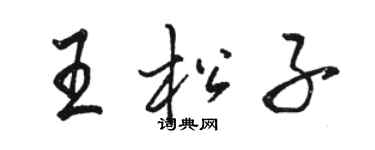 駱恆光王松子行書個性簽名怎么寫
