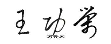 駱恆光王功榮草書個性簽名怎么寫