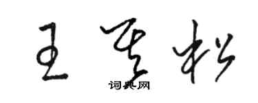 駱恆光王其松草書個性簽名怎么寫