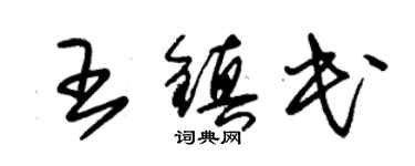 朱錫榮王鎮民草書個性簽名怎么寫