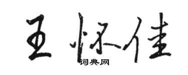 駱恆光王懷佳行書個性簽名怎么寫