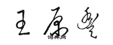 駱恆光王原豐草書個性簽名怎么寫