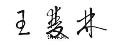 駱恆光王雙林草書個性簽名怎么寫