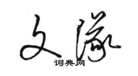 駱恆光文隊草書個性簽名怎么寫