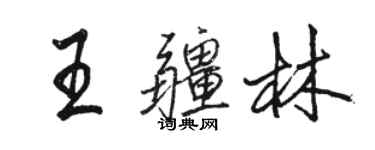 駱恆光王疆林行書個性簽名怎么寫