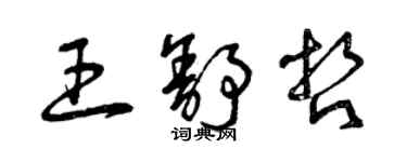 曾慶福王舒哲草書個性簽名怎么寫