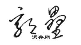 駱恆光郭壘草書個性簽名怎么寫