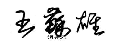 朱錫榮王蘇雄草書個性簽名怎么寫