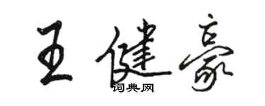 駱恆光王健豪行書個性簽名怎么寫