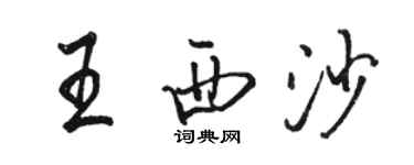 駱恆光王西沙行書個性簽名怎么寫