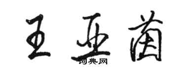 駱恆光王亞茵行書個性簽名怎么寫