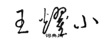 駱恆光王耀小草書個性簽名怎么寫