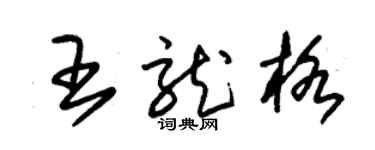 朱錫榮王龍格草書個性簽名怎么寫