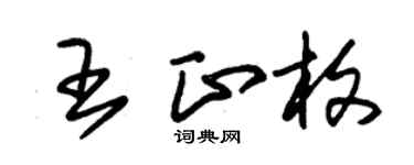 朱錫榮王正枚草書個性簽名怎么寫