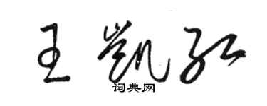 駱恆光王凱紅草書個性簽名怎么寫