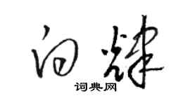 駱恆光白輝草書個性簽名怎么寫