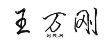 駱恆光王萬剛行書個性簽名怎么寫