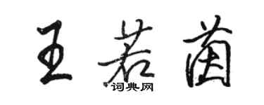駱恆光王若茵行書個性簽名怎么寫