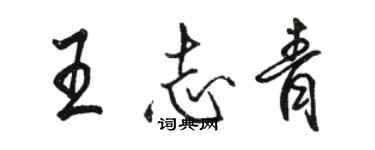 駱恆光王志青行書個性簽名怎么寫