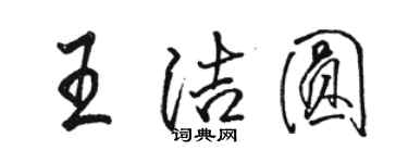 駱恆光王潔圓行書個性簽名怎么寫