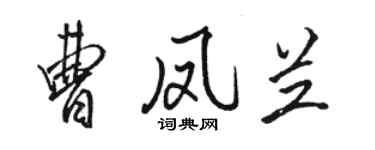 駱恆光曹鳳蘭行書個性簽名怎么寫