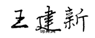 曾慶福王建新行書個性簽名怎么寫