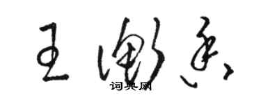 駱恆光王衡香草書個性簽名怎么寫