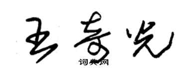 朱錫榮王奇光草書個性簽名怎么寫